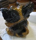 Adorable-1 Of A Kind-Resin- Big Eyed German Shepherd  Brown 4" Tall — photo 2
