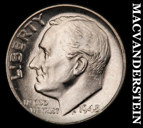 1948 Roosevelt Dime- Silver- Choice Gem Brilliant Uncirculated Luster #J1891