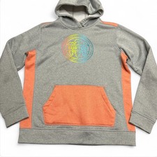 Burton Women's XL Hoodie Pullover Gray Orange Staying Rad Logo Read