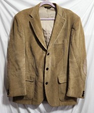VTG ORVIS Corduroy Blazer 44R Elbow Patch Beige Made In USA See Pictures READ