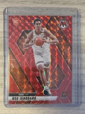 2024-25 Panini Mosaic Red Mosaic Prizm #221 Oso Ighodaro RC Suns