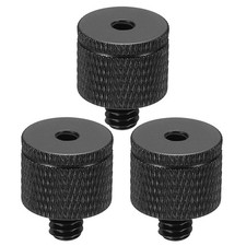 Tripod Screw Adapter Camera Screw Mount M4 Female to 1/4" Male Black 3Pcs