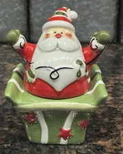 Bella Casa by Ganz Salt & Pepper Shakers 2 Piece Santa on Christmas Gift NEW