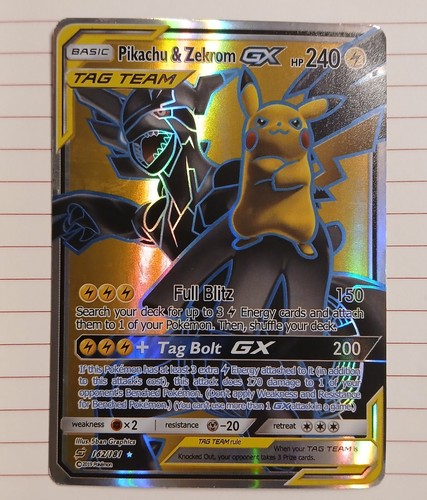 Pokemon Pikachu & Zekrom GX #162/181 Pokemon Team Up