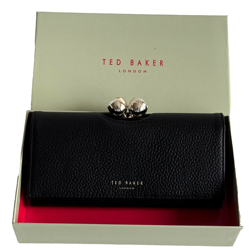Ted Baker Rosiela Black Leather Large Matinee Bobble Purse Boxed New