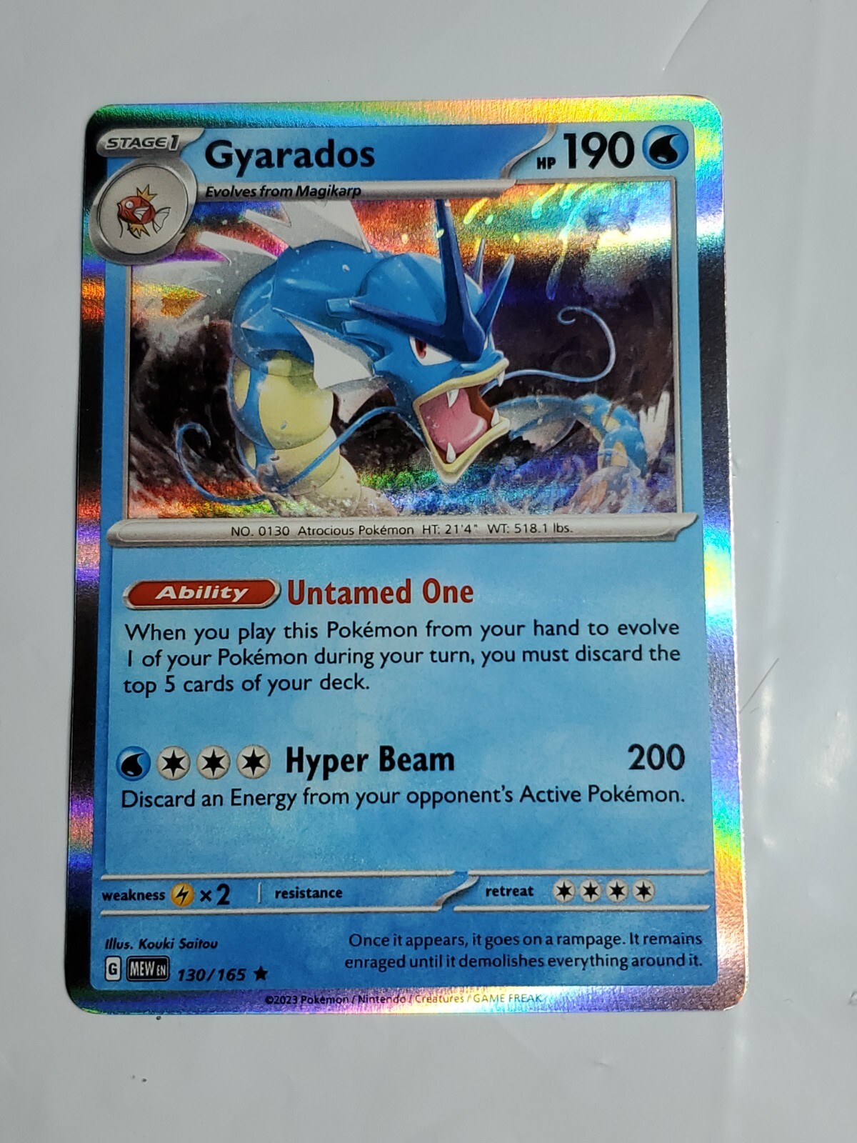 Gyarados - 130/165 151 Reverse Holo Rare Pokemon - NM/MINT