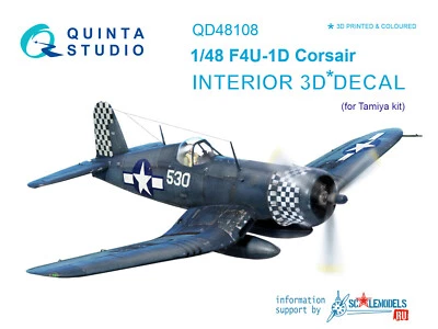 FÜNFTES STUDIO Quinta Studio 1/48 F4U-1D 3D-gedrucktes & farbiges Interieur (für...