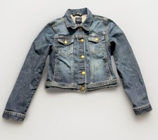 GIRLS GAP SIZE L SNAP BUTTON DENIM JEAN JACKET