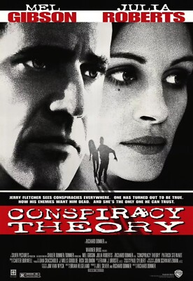 CONSPIRACY THEORY Original 27x40'' Movie Poster Mel Gibson Julia Roberts Ex Cond