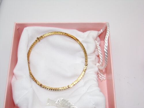 Diamonique Sterling Silver Cross Flexible Wire Bracelet 925 cz - Picture 8 of 11