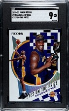 2020-21 Panini Recon #9 Shaquille O'Neal Eyes on the Prize SGC 9 MINT