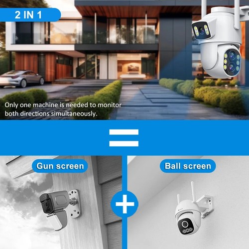 Telecamera di sicurezza 12 MP WIFI wireless esterno CCTV HD PTZ Smart Home IR telecamere IP - Foto 9 di 21