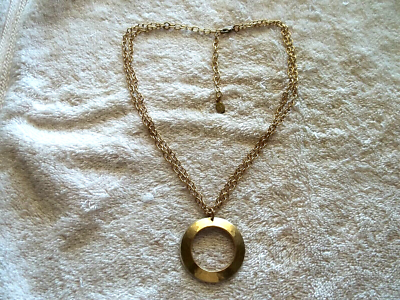 BAER SF Reversible Pendant Necklace, Gold/Silver Tone Metals