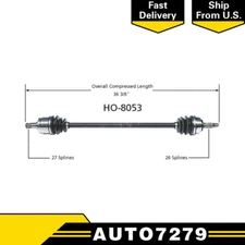 For 1987 1986 1988 1989 Honda Accord Auto Trans. Front Left Driver CV Axle Shaft