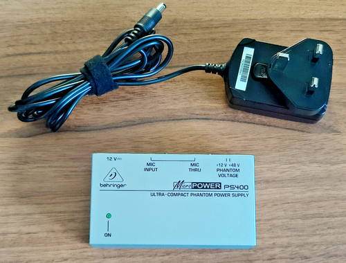 Behringer Micropower PS400 Ultrakompaktes Phantomspeisung 12/48V Mikrofon
