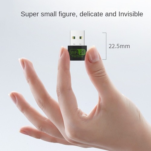 WiFi LAN Adapter Driver Free Mini USB Network Card 150Mbps for Computer/Phone - Picture 2 of 10