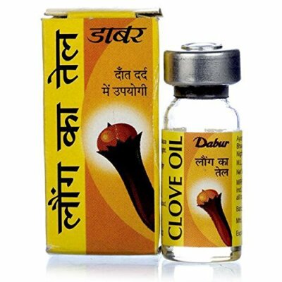 2 Pc X Dabur Clove Lavang Laung Oil for Chronic Toothache Ayurvedic Herbal 2ML