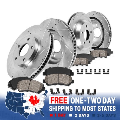 For GMC Acadia Saturn Outlook Front & Rear Performance Drill Slot Brake Rotors For GMC Acadia Saturn Outlook Front & Rear Performance Drill Slot Brake Rotors