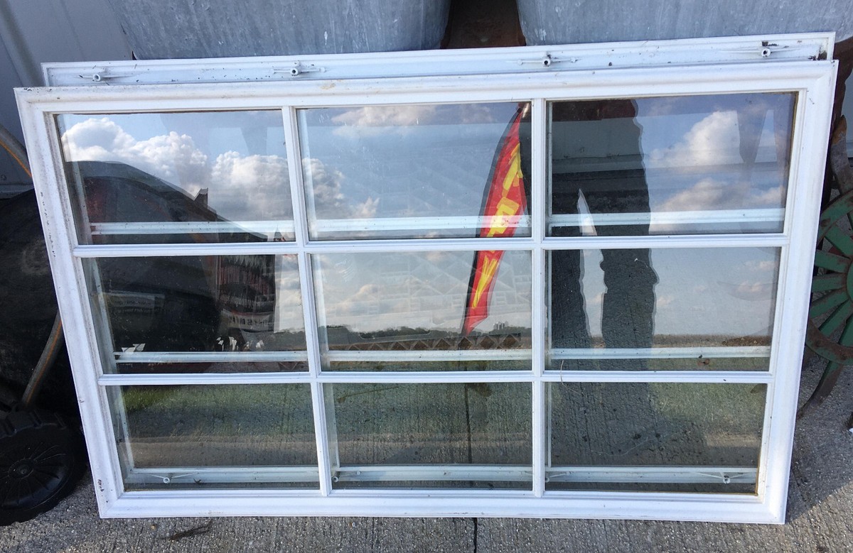 Vinyl Double 9 Pane Window 38'' x 24'' | eBay