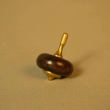 New Brass+Wood Hand Twisting Spinning Top Gyro Gyroscope Spinner Toy Gift