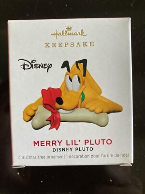 2021 Hallmark Disney MERRY LIL' PLUTO GOOFY Keepsake Ornament MINIATURE 0.4''
