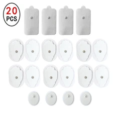 20 PCS Snap On Replacement Pads For Electrode Tens Unit & Pulse Massagers US