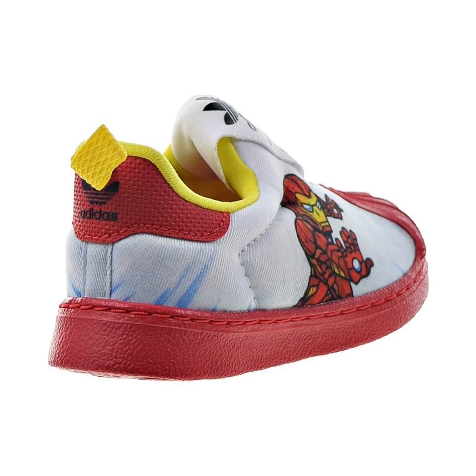 Adidas Superstar 360 I "Marvel Iron Man" Zapatos sin cordones para niños pequeños Blanco FX4883 Foto 3 de 4