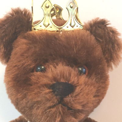 VINTAGE BERLIN QUEEN BEAR BAKI BROWN 12''  CROWN TAGS MUST SEE