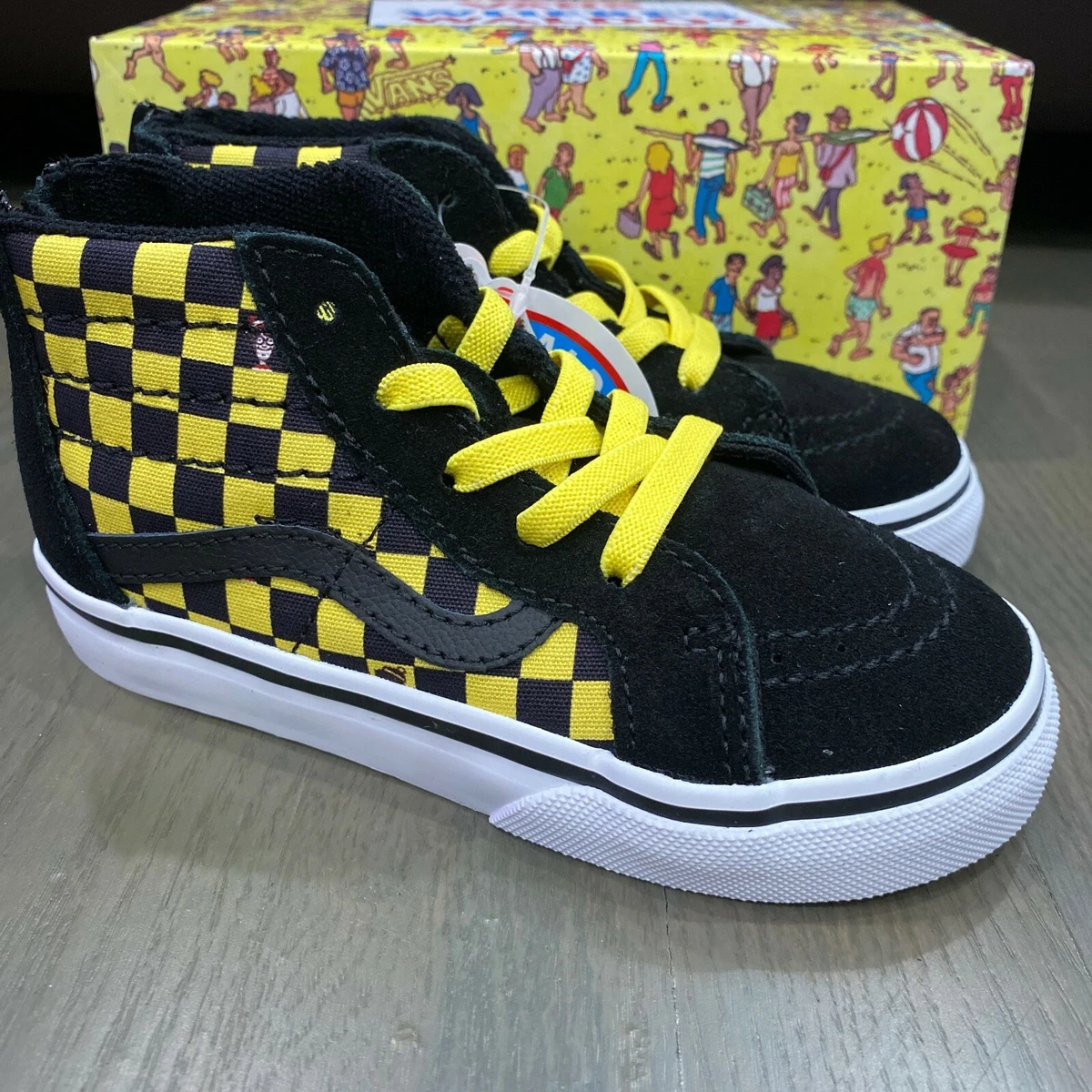 Vans slip cheap on carreaux jaune