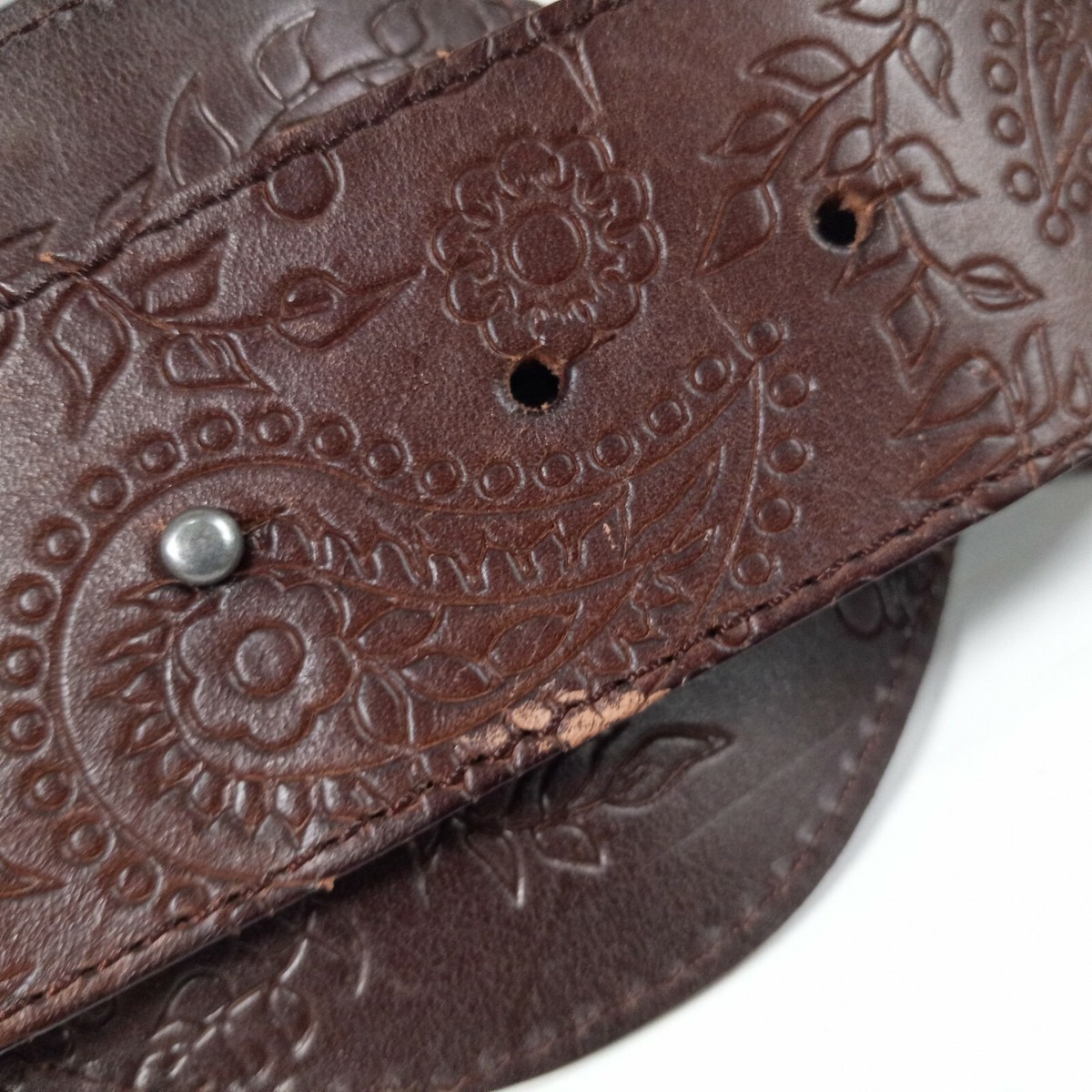 bebe Leather Flower Belt Vintage  main image 3