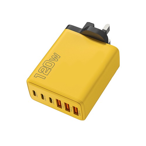 6-Ports USB Type-C 120W GaN Phone Charger Travel PD Fast Charging Power Adapt^>d - Zdjęcie 15 z 15