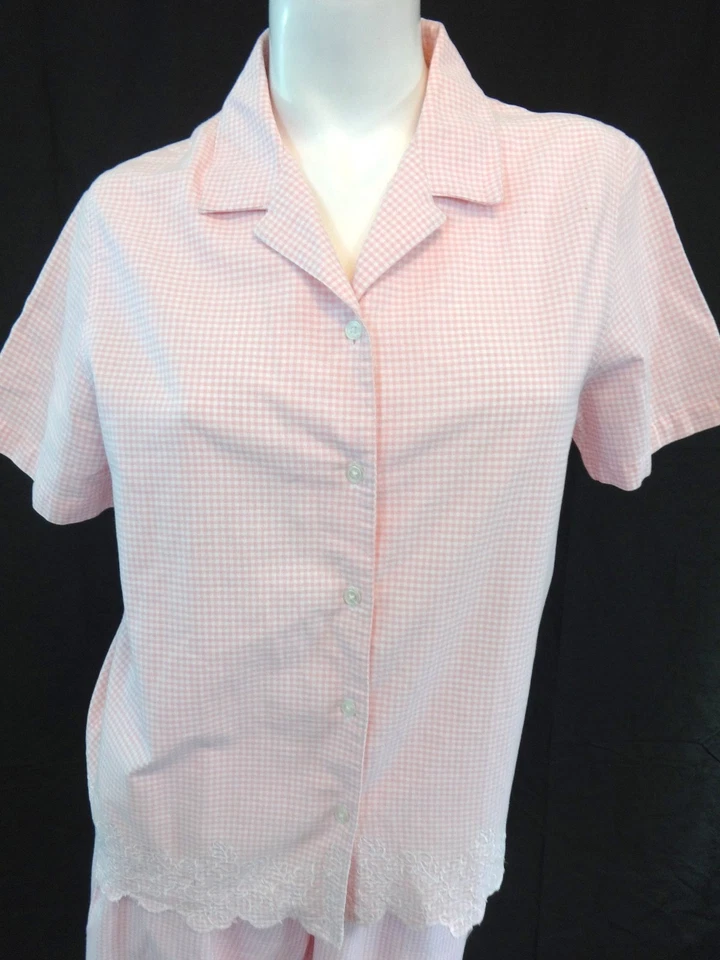 STUDIO WORKS MUJER ROSA ALGODÓN VERANO TOP Y PANTALÓN A JUEGO TALLA M Foto 2 de 4