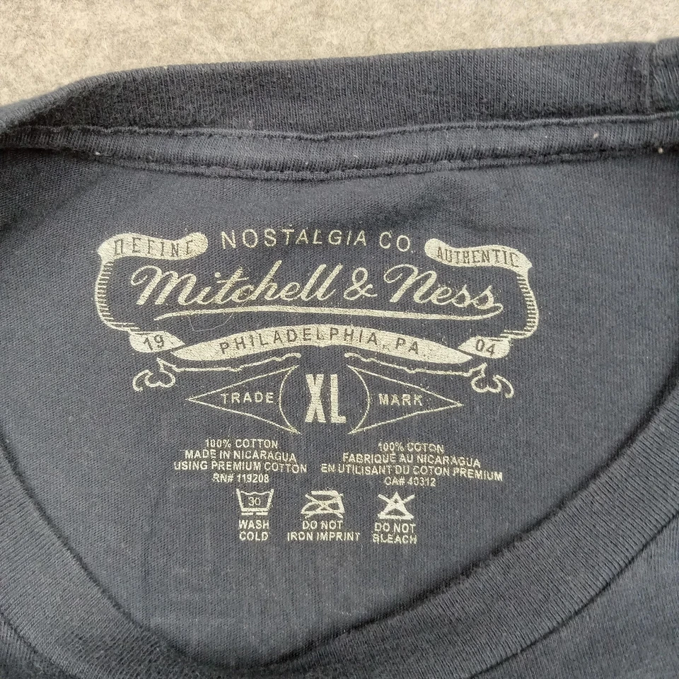 Golden State Warriors Shirt Mens XL Navy NBA Basketball Mitchell & Ness Tee - Image 3 of 4