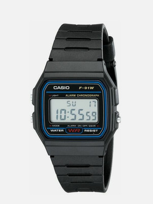 Casio F91W Classic Resin Strap Digital Waterproof Sport Watch - Black