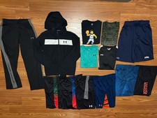 UNDER ARMOUR Boys Activewear Lot Size YLG Large Shorts Tees Pants Jacket