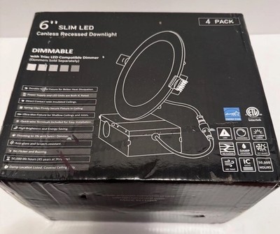 Meconard 4 Pack 6 Inch 3CCT LED Recessed Lighting.