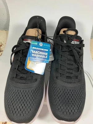 Sketchers NWT Slip on Sneakers 12 Wide in box Swift Fit Mens Black - Image 1 of 4