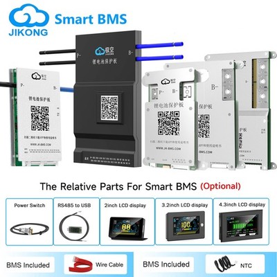 JK Smart BMS 4S-24S 40A-300A LiFePo4 Li-ion Akku BMS mit ActiveBalance Bluetooth
