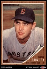 1962 Topps #187 Gene Conley Normal Tint Red Sox COMMON VARIATION 8 - NM/MT
