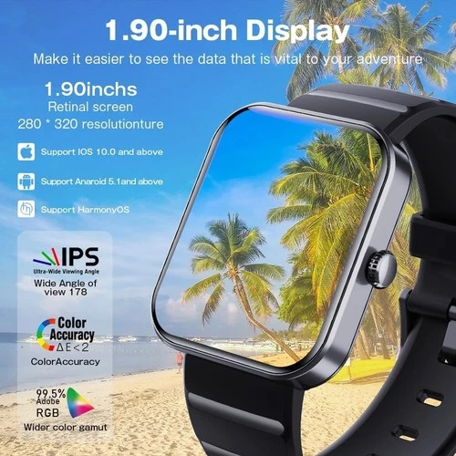 Blackview Smartwatch HerrenArmbanduhr mit Pulsmesser Schlafmonitor SpO2 Sportuhr - Bild 5 von 6