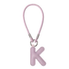 Initial Letter Keychain Cute Leather Keychains with Letter K for Bag Purple