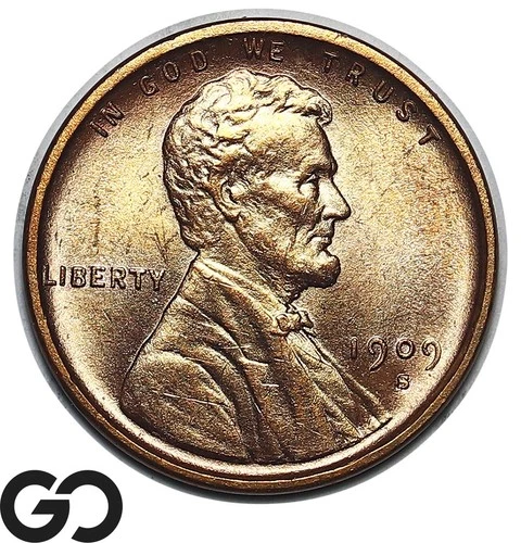 1909-S Lincoln Cent Wheat Penny , Rare This Nice, Gem BU++ Key Date