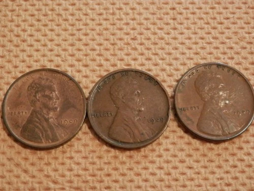 1909 VDB  Lincoln CENT WHEAT PENNIES LOT OF (8) Very Fine To Extra Fine Cond.