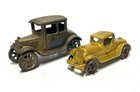 TWO (2) Original Kilgore & AC Williams Coupes Cast Iron Car Hubley Kenton Arcade
