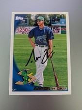 2010 TOPPS TOPPS PRO DEBUT AARON HICKS  IP AUTOGRAPH