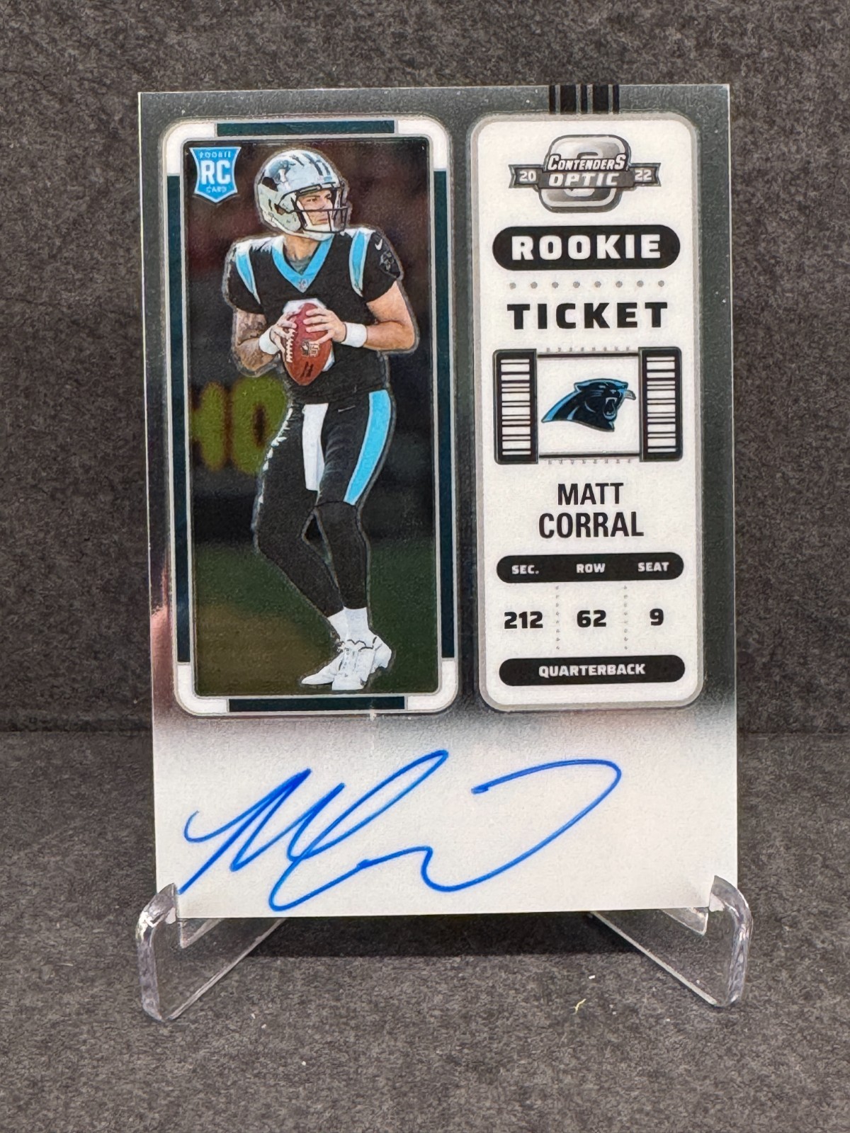 MATT CORRAL 2022 PANINI CONTENDERS OPTIC ROOKIE TICKET AUTOGRAPH #130