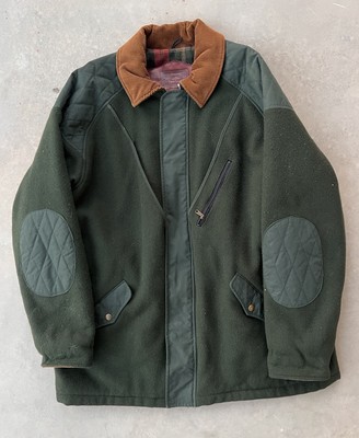 Vintage Woolrich Hunting Jacket Size XL Green Thermolite Plaid Lined Wool  Coat