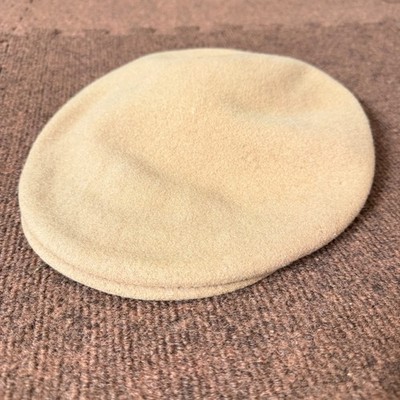 Kangol Vintage Flat Cap Camel Tan 100% Virgin Wool Made in England Mens Hat rare