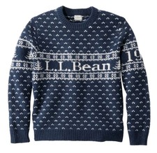 VTG L.L.Bean Classic Ragg Lambs Wool Sweater Bird s Eye/logo Men's M Tall