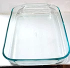 Vintage Pyrex 234 Clear Glass 4qt Casserole Baking Dish 15x10" w/ Handles